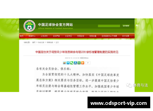 中国足协注册球员管理体系的优化与改革